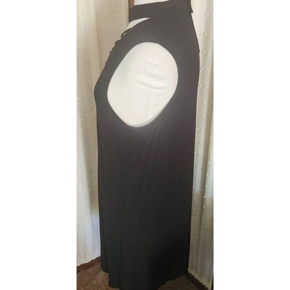Another Love brand, bamboo fiber, black midi dress - Picture 4 of 9